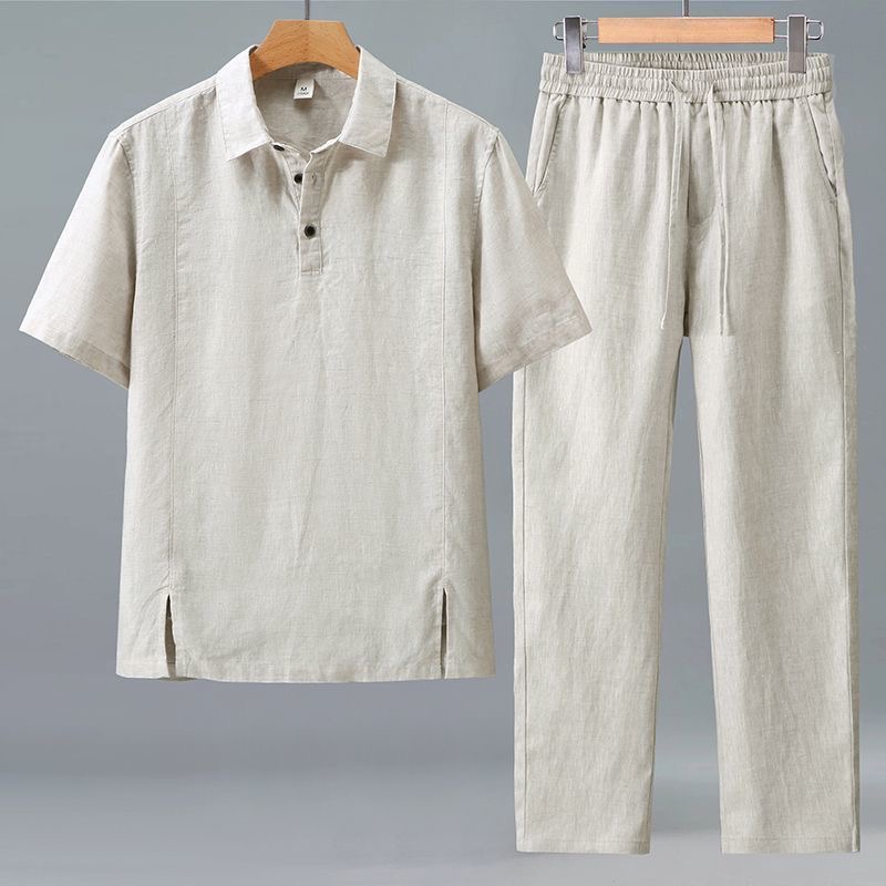 Ensemble deux pièces décontrac - Short Linen Drawstring avis et prix