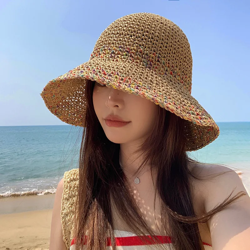 Chapeaux de soleil d'été pour  - Bucket Hat Straw avis et prix