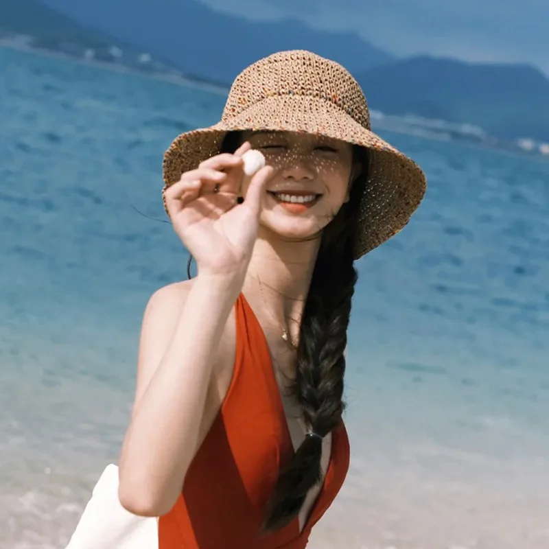 Chapeaux de soleil d'été pour  - Bucket Hat Straw avis et prix